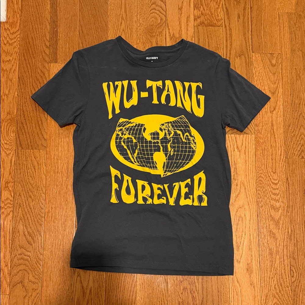 Old Navy Black Tee with Yellow Wu-Tang Graphic